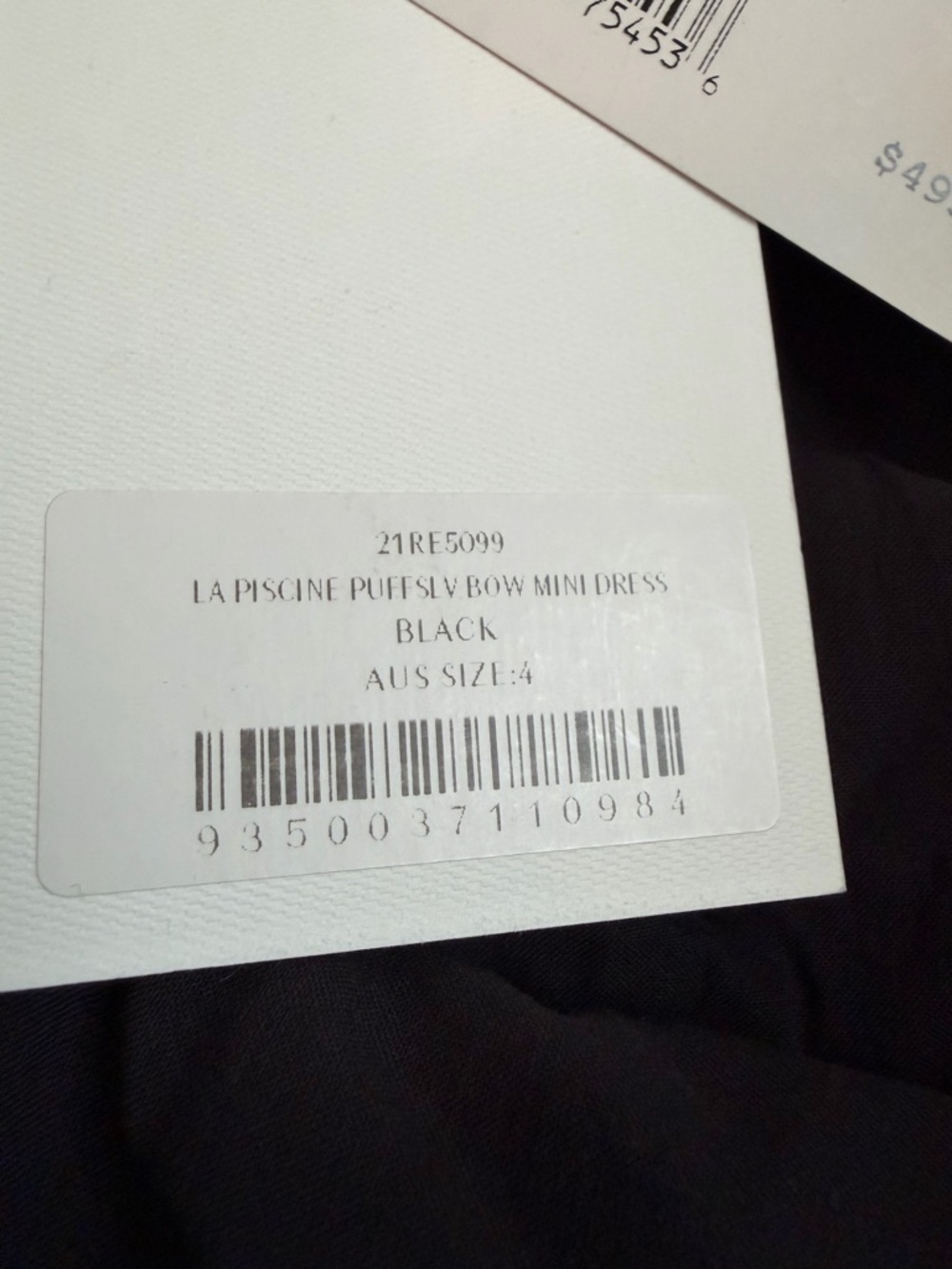 AJE La Piscine NWT Dotted Chiffon Puff Sleeve Bow Back Mini Dress Size 4 US Sz 0 - Picture 11 of 16